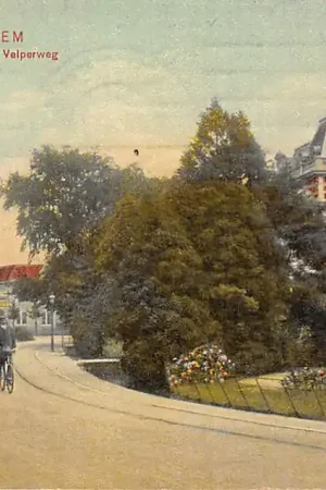 Arnhem Velperweg met paardentram tram 1911 HC8378 Wysoka jakość