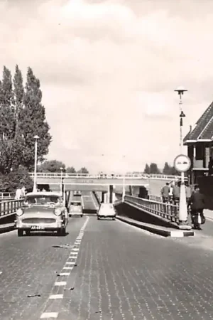 Oryginalny Gouda Spoorstraat Garage Herbouwd spoorviaduct 1961 HC8197