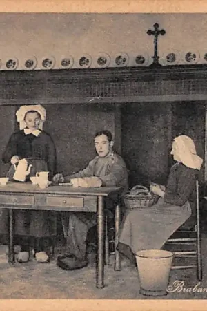 Popularny Noord-Brabant Dorpsleven Koffieuurtje Klederdracht Vintage HC7305