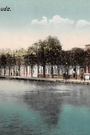 Rabat Gouda Steijnkade met spoorbrug Gompers HC7129