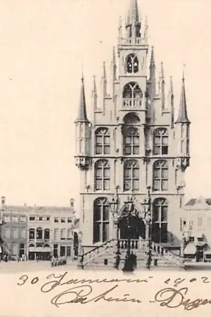 Oferta limitowana Gouda Markt Kleiweg kerk in de steigers HC7105