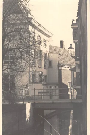 Darmowa dostawa Gouda Originele fotokaart Brug Molenwerf Links Oudemannenhuis HC7087