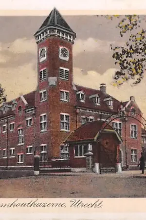 Oryginalny Utrecht Ingang Kromhout Kazerne 1929 Militair Soldaten HC6965