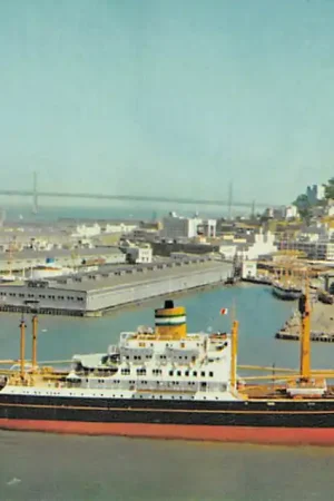 Darmowa dostawa Rotterdam s.s. Diemerdyk Holland America Line Holland Amerika Lijn at San Francisco Noord-Amerika Scheepvaart Schepen HC6786