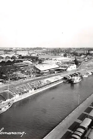 Autentyczny Nederlands-Indië Semarang Kalibaru Trein Fotokaart Indonesië Indonesia Azië HC6596