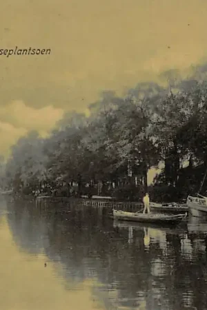 Kup teraz Gouda Regentesseplantsoen en Kattensingel Binnenvaart schepen Scheepvaart 1908 HC6436