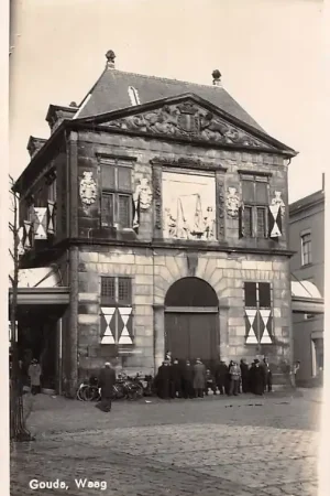Gouda Markt Waag en volk 1944 HC6426 Nowość