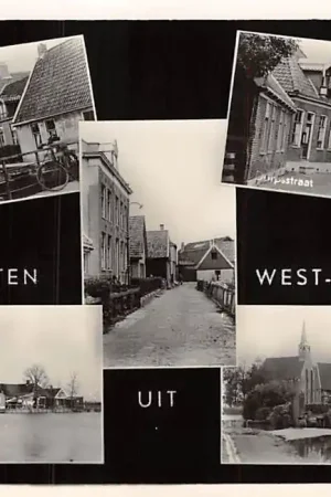 Niska cena West-Graftdijk Groeten uit 1950 Sluiskade Dorpsstraat Café Vislust N.H. kerk HC6154
