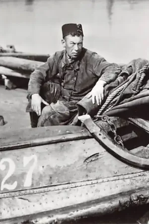 Autentyczny Urk UK 127 Visser in zijn vissers schip HC5735