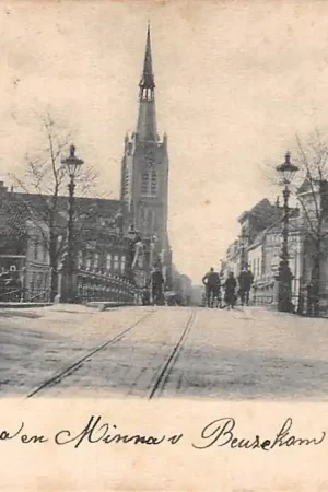 Gouda Kleiweg Tram spoor R.K. Kerk en Kleiwegbrug 1902 Kleinrondstempel Egmond HC5519 Bezpieczna płatność