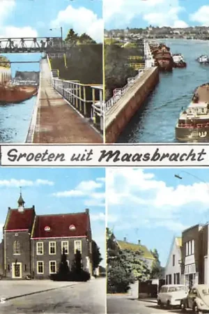 Nowość Maasbracht Groeten uit Sluis Binnenvaart schepen Marktplein Havenstraat VW Auto HC5667