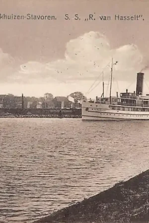 Szybka dostawa Enkhuizen Aankomst Stoomboot Veerdienst Enkhuizen - Stavoren S.S. R. van Hasselt Scheepvaart Schepen 1928 HC5351