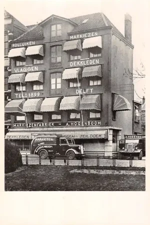 Delft Phoenixstraat 12-14 A. Hogenboom Zonweringenfabriek en Zeilmakerij Auto HC5253 Oferta