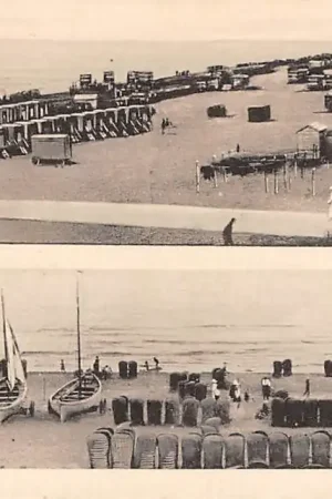 Zandvoort Strand en Zeegezicht Dubbele opname 1917 HC5119 Oryginalny