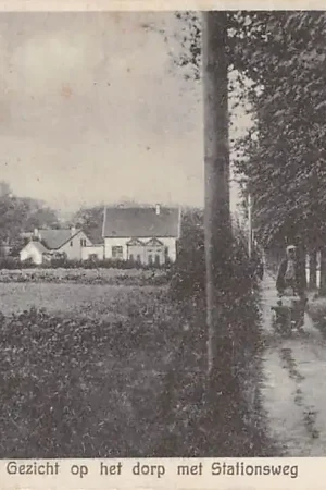 Oostvoorne aan Zee Gezicht op het dorp met Stationsweg 1929 HC4595 Tani