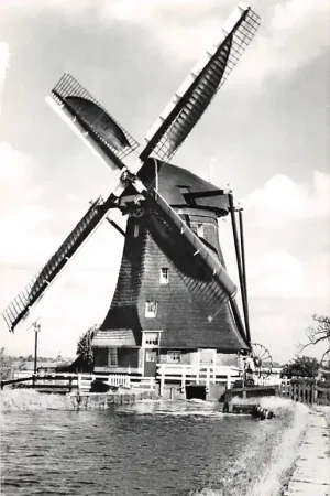 Zwammerdam Molen \\\\no. 3 van de Aarlanderveense molenviergang Molen HC4589 Autentyczny