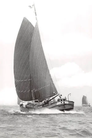 Rabat Hasselte Hasselteraak Gerrigje Land. ver. Het zeilend bedrijfsvaartuig Scheepvaart Binnenvaart schepen HC4555