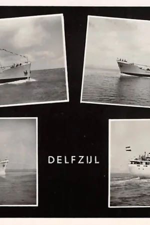 Ostatnia szansa Delfzijl Nieuwe coasters maken proeftocht op de Eems 1950 Schepen Scheepvaart HC4304