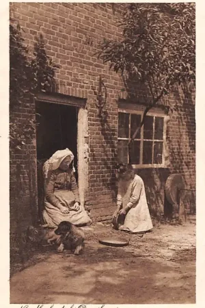 Noord-Brabant Dorpsleven 1914 Klederdracht Vintage HC4537 Ostatnia szansa