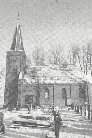 Ekspresowa dostawa Hempens Leeuwarden St. Maartenkerk met begraafplaats in de sneeuw HC4522