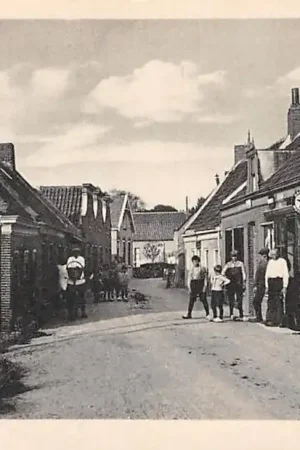 Nowość Gouderak Dorpstraat met garage Reclame Texaco Gasoline HC4152