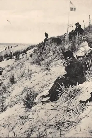 Premium Oostvoorne Strand met volk in de duinen 1919 HC3950