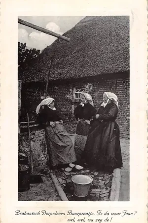 Noord-Brabant Dorpsleven Buurproatje Klederdracht 1941 Vintage HC3565 Niska cena