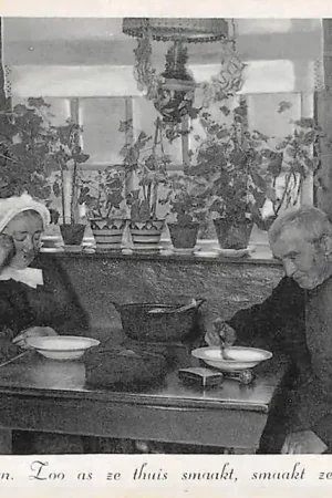 Zamów teraz Noord-Brabant Dorpsleven Haaren Zoo as ze thuis smaakt, smaakt ze nergens Vintage Klederdracht HC3556