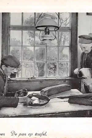 Noord-Brabant Dorpsleven Huukske Erp v. Lankveld Klederdracht Vintage HC3554 Autentyczny