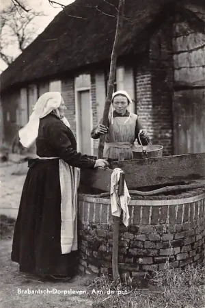 Wysoka jakość Noord-Brabant Dorpsleven Aan de put Klederdracht Vintage HC3505