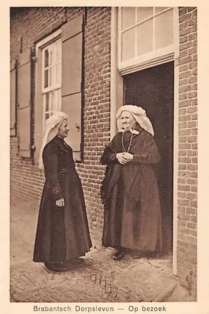 Noord-Brabant Dorpsleven Op bezoek Klederdracht Vintage HC3479 Autentyczny