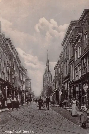 Oferta Gouda Hoogstraat Kleiweg en R.K. Kerk 1917 HC3108