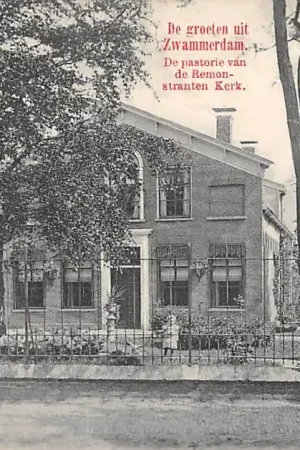 Zwammerdam De Pastorie van de Remonstranten Kerk 1910 Bodegraven HC3306 Oryginalny