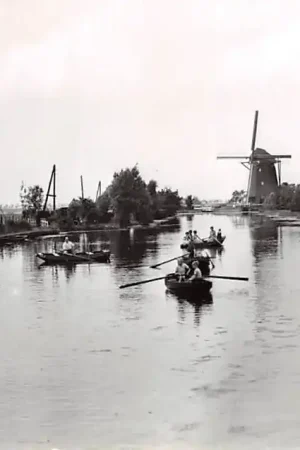 Hazerswoude Rietveld Molen en vissers in roeibootjes HC3006 Bezpieczna płatność