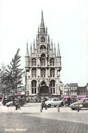 Szybka dostawa Gouda Markt Stadhuis 1961 Auto HC2385