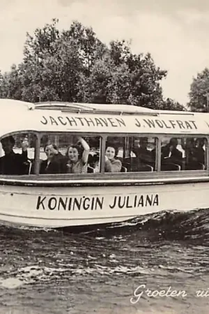 Oud Loosdrecht Rondvaart over de Loosdrechtse Plassen Jachthaven J. Wolfrat 1958 Reclame HC2465 Kup teraz