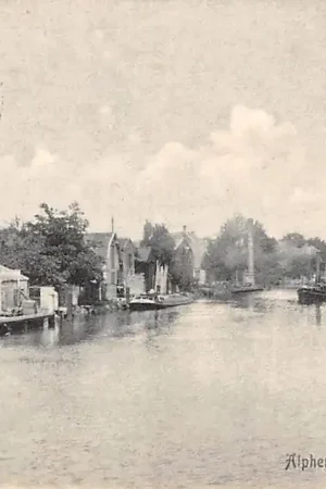 Alphen aan den Rijn 1910 Rijn met stoomschip Binnenvaart schepen HC2341 Darmowa dostawa