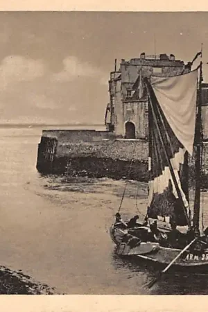 Veere Haven met vissers schip Arnemuiden 35 1934 HC2605 Autentyczny