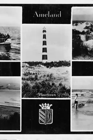 Ameland Vuurtoren Veerpont Waddenzee Strand 1951 HC1883 Promocja