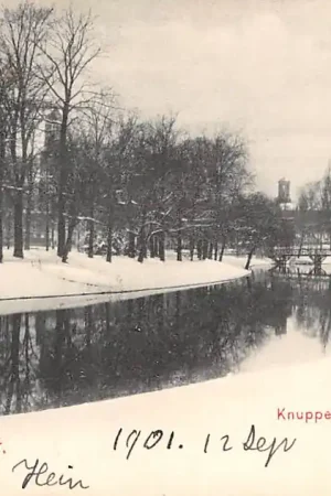 Utrecht 1901 Knuppelbrug in de winter sneeuw HC1692 Popularny