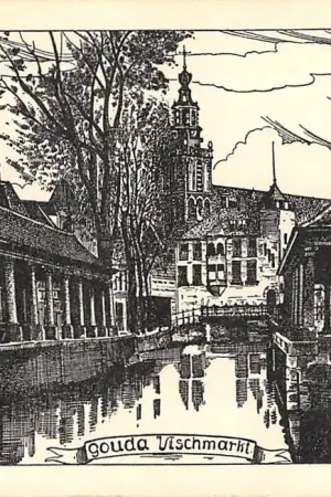 Gouda Gouwe Vischmarkt HC14713 Wysoka jakość