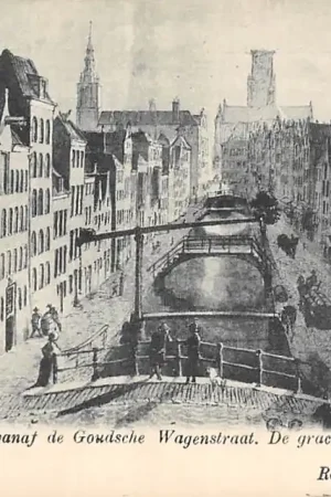 Rotterdam Kipstraat gezien vanaf de Goudsche Wagenstraat De gracht, gedempt in 1861-62 HC14234 Ekspresowa dostawa