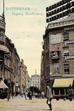 Rotterdam Plan C met gezicht o.d. Hoofdsteeg 1908 HC14258 Wysoka jakość