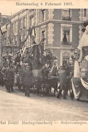 Den Haag Het Defile Haringvisserij - Scheveningen Herinnering 9 Februari 1901 HC13707 Zamów teraz