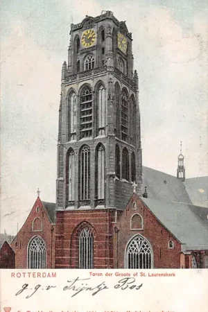 Rotterdam Toren der Groote of St. Laurenskerk 1904 HC12196 Tylko dziś