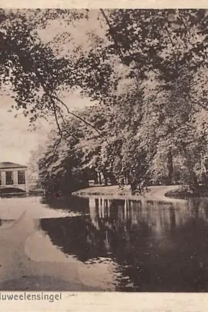 Gouda Fluweelensingel Watergemaal langs de IJssel en Houtmansplantsoen 1930 HC6412 Tylko dziś