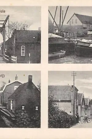 Gouderak Haastrechtse brug Stolwijkersluis Gouda Werf Kromhout Het Zwaantje Dorp 1927 HC4127 Niska cena