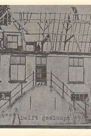 Delft Forte Fotoreproductie Manege Westvest gesloopt 1967 HC1356 Wyprzedaż