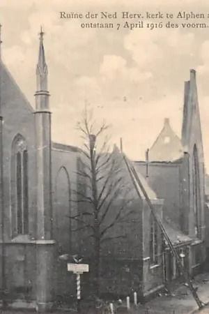 Alphen aan den Rijn Ruïne der Ned. Hervormde Kerk Brand 7 april 1916 HC118 Promocja