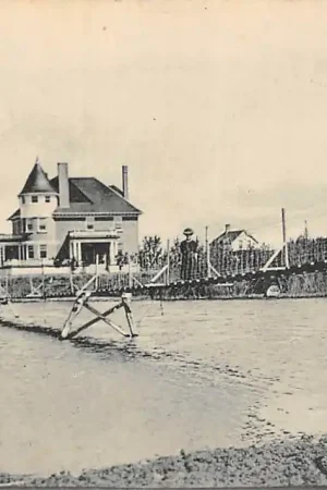Rabat Canada Saskatchewan Swinging Bridge and Reservoir 1910 Noord-Amerika HC58817